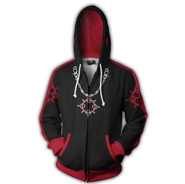 Kingdom Hearts Hoodie - Axel Zip Up Hoodie CSOS318