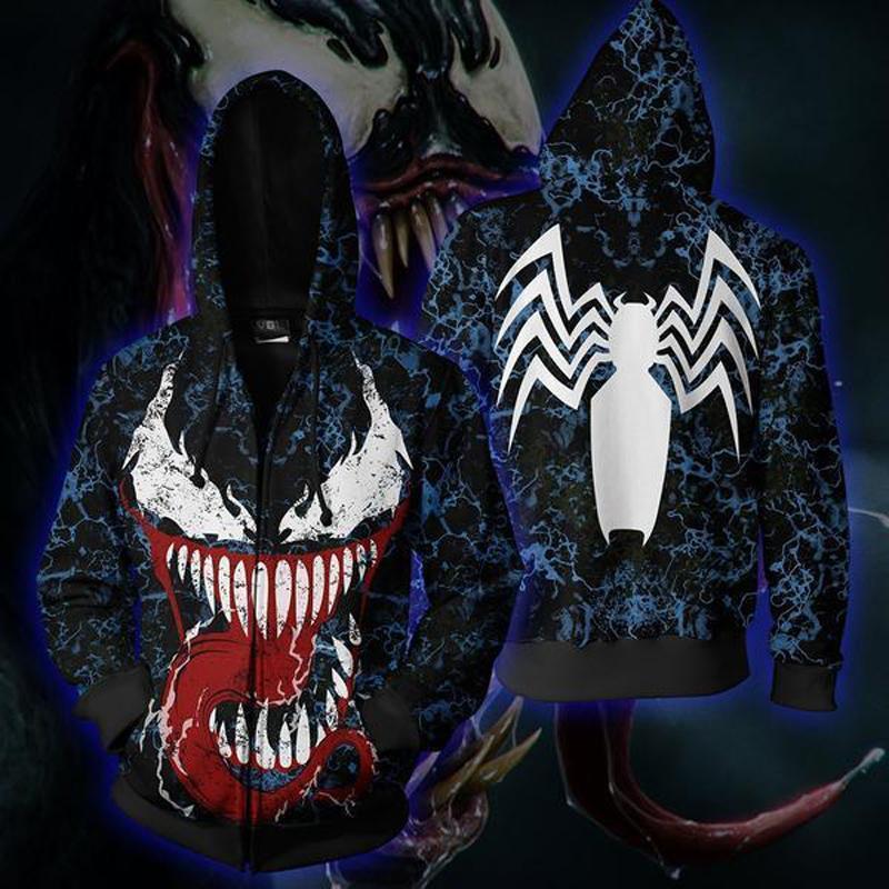 Spider-Man Hoodie - Venom vs. Carnage Zip Up Hoodie  CSOS501