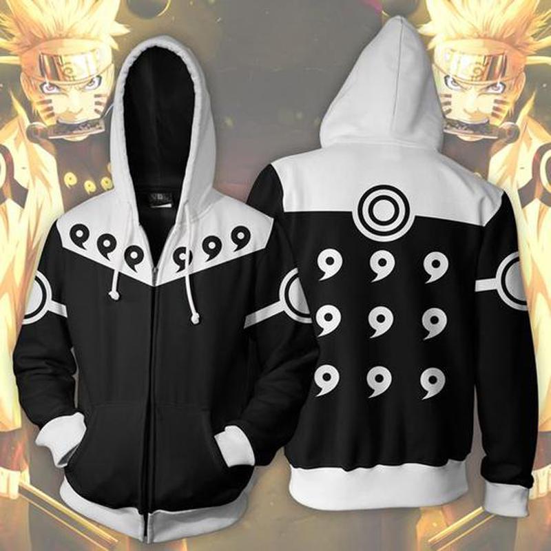 Naruto Hoodie - Rikudou Sennin Mode Black Hoodie CSOS575
