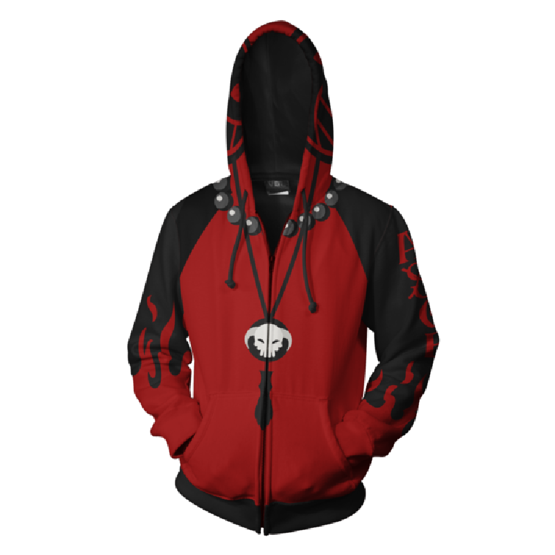 One Piece Hoodie - Portgas D. Ace Zip Up Hoodie CSOS617