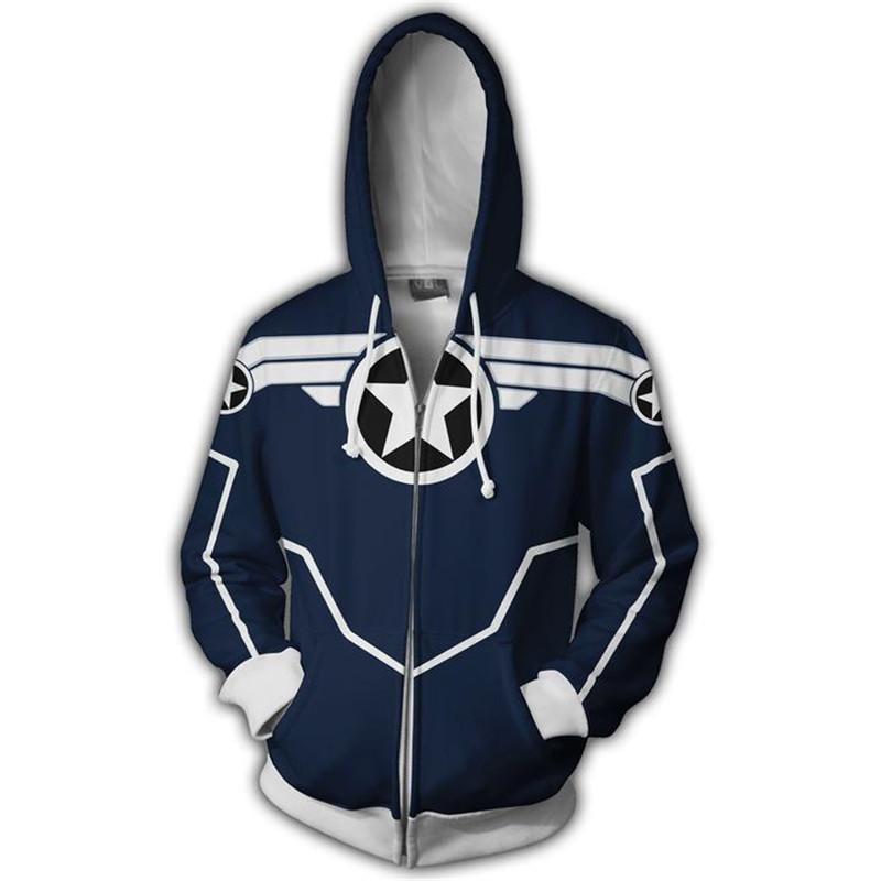 The Avengers Hoodie - Captain America Secret War Zip Up Hoodie CSOS630