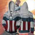 The Avengers Hoodie - Captain America Falcon Zip Up Hoodie CSOS637