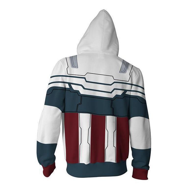 The Avengers Hoodie - Captain America Falcon Zip Up Hoodie CSOS637