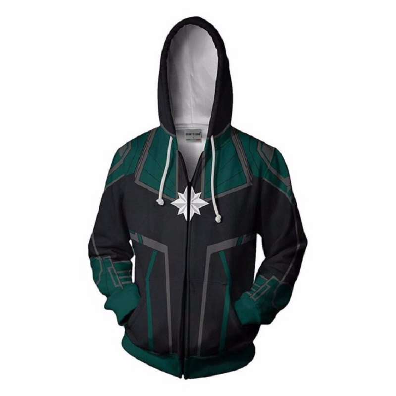 Captain Marvel Hoodie - Carol Danvers Zip Up Hoodie CSOS807