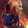 Captain Marvel Hoodie - Carol Danvers Zip Up Hoodie CSOS809