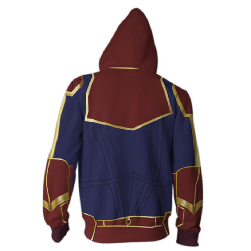 Captain Marvel Hoodie - Carol Danvers Zip Up Hoodie CSOS809
