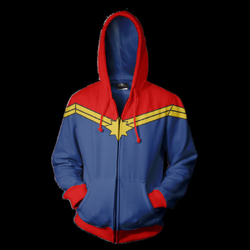 Captain Marvel Hoodie - Carol Danvers Zip Up Hoodie CSOS886