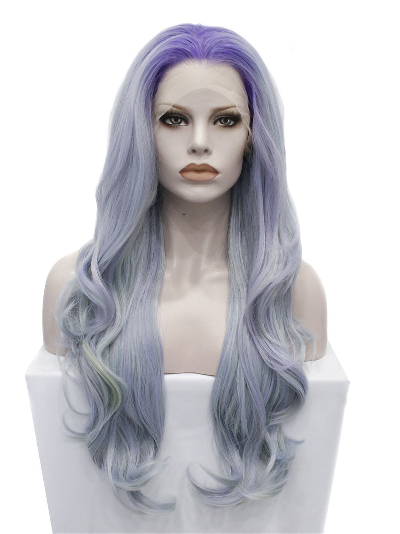 Premium Wig - Ashy Blue Pastel Hair Lace Wig