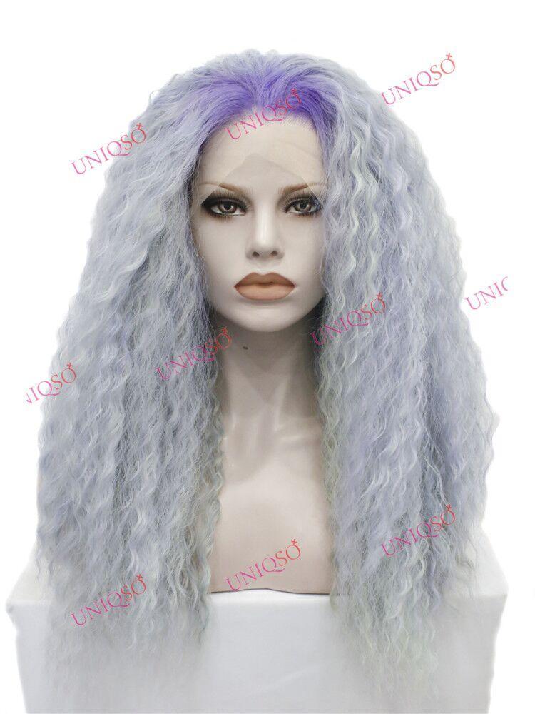 Premium Wig - Deluxe Bomb Silver Lace Front Curly Wig