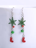 Christmas Sprinkle Onion Hollow Snowflake Earrings