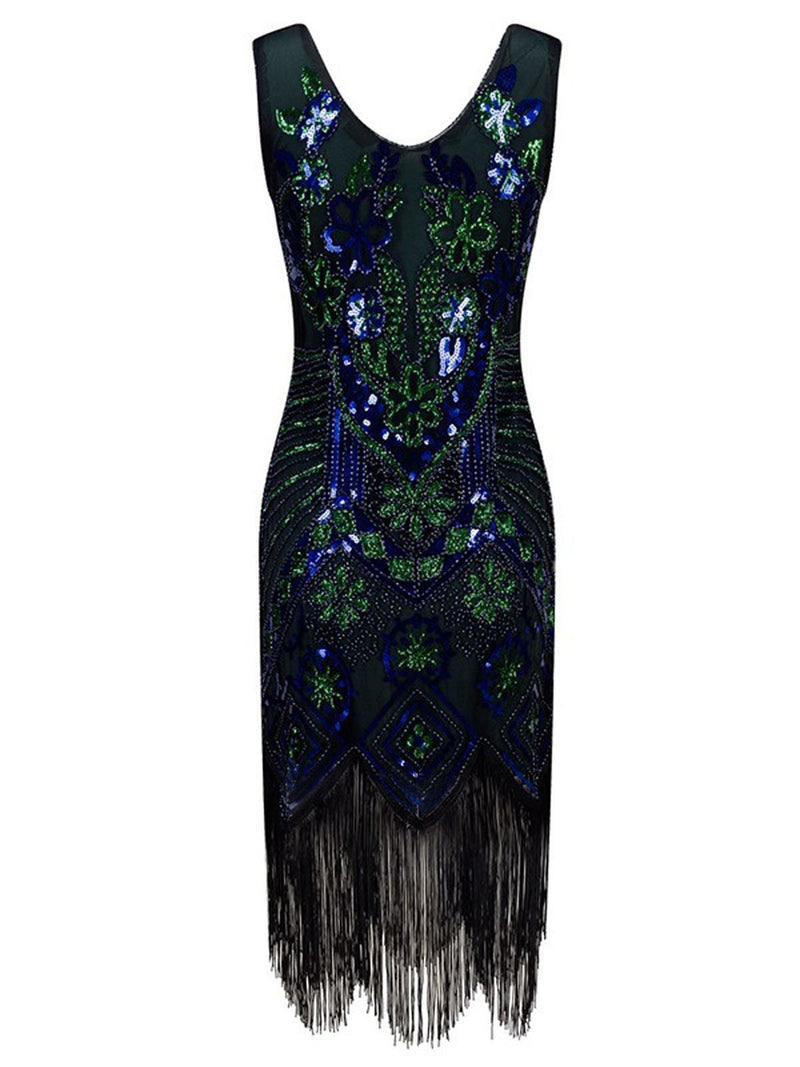 Sequined Fringed Latin Party Dress