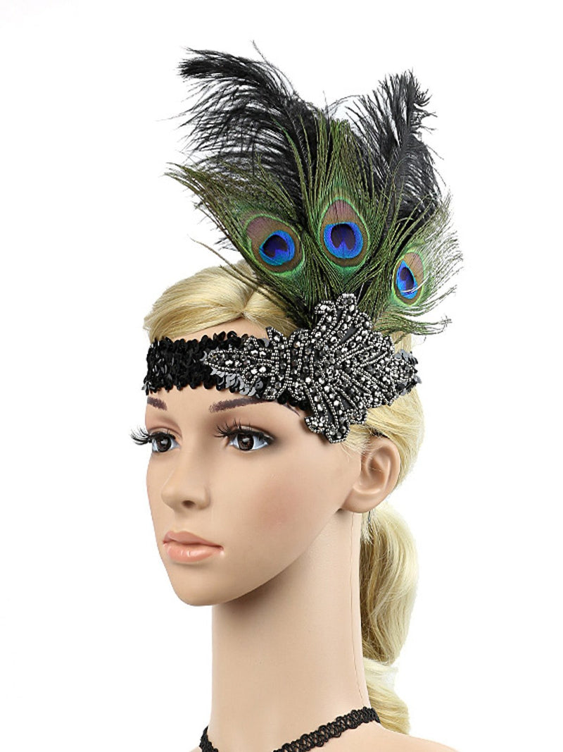 Peacock Feather Ball Party Indian Feather Headband