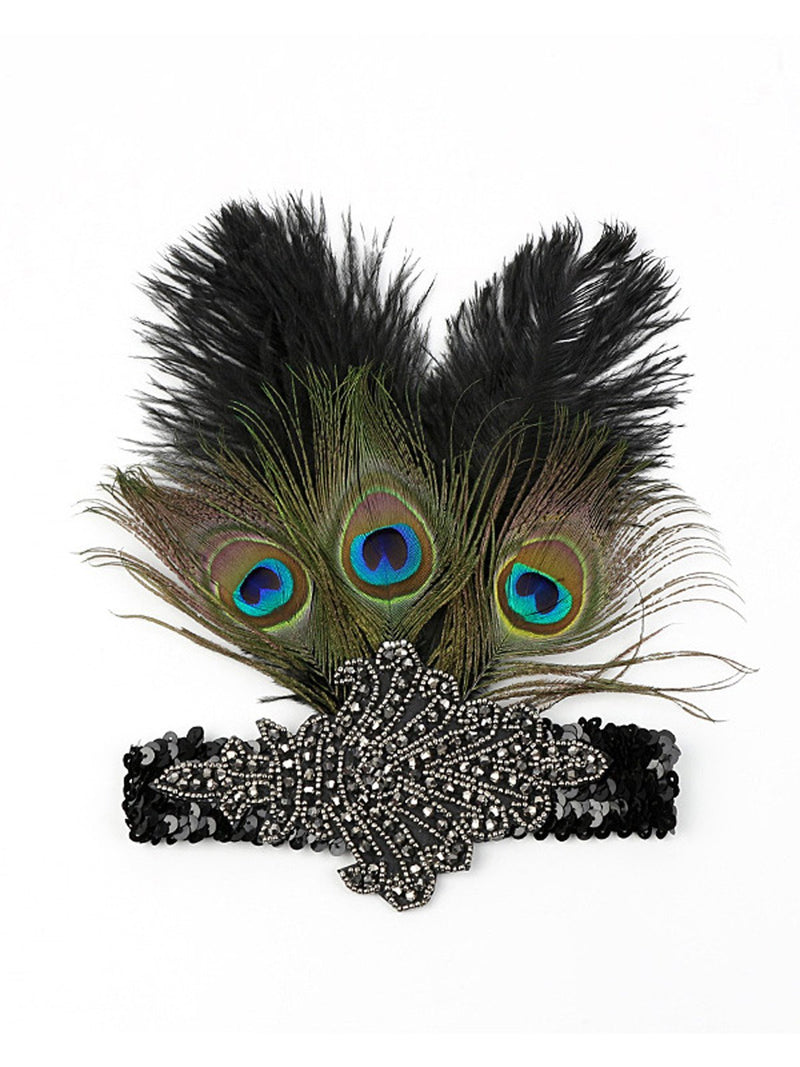Peacock Feather Ball Party Indian Feather Headband