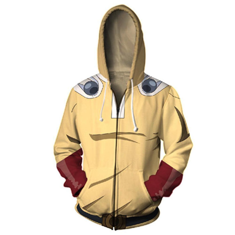 One Punch Man Hoodies - Japanese Anime Zip Up Hooded Sweatshirt CSSO049