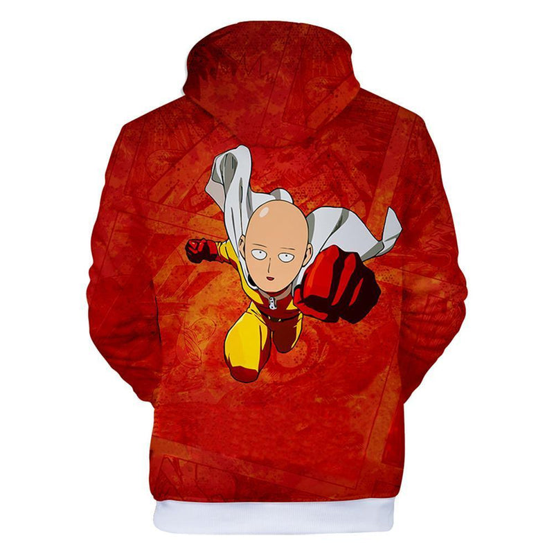 One Punch Man Hoodies - Saitama Drawstring Pullover Hooded Sweatshirt CSSO058