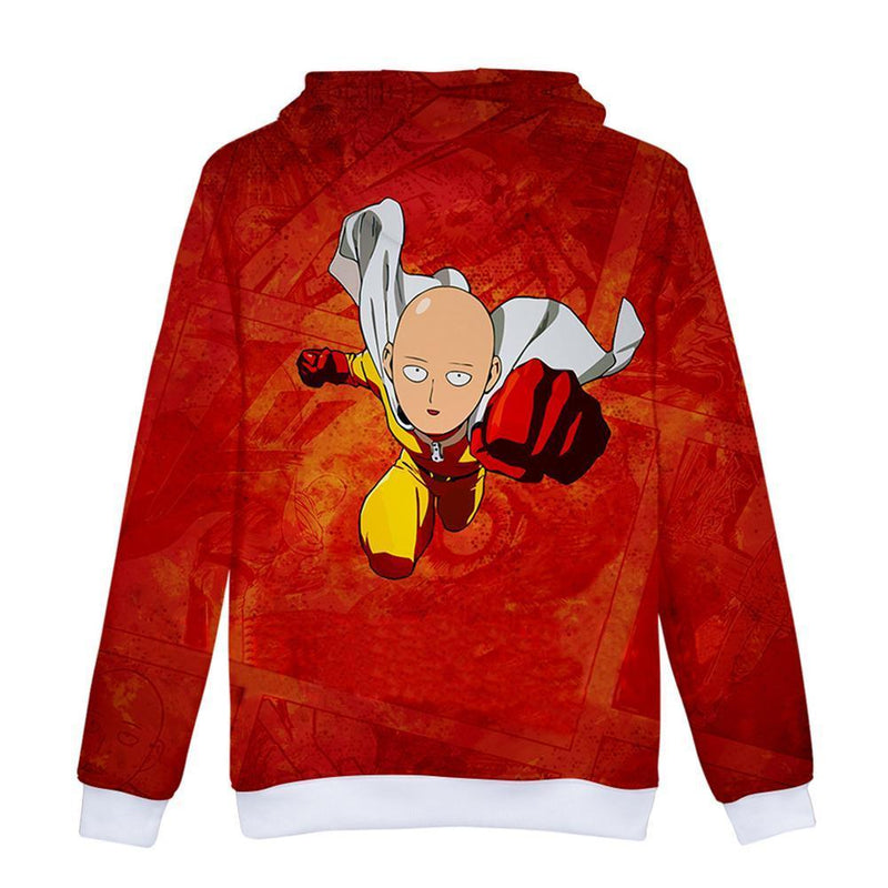 One Punch Man Hoodies - Saitama Drawstring Pullover Hooded Sweatshirt CSSO058