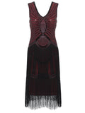 Hand Beaded Tassel  Sequined Sleeveless  Retro Dress