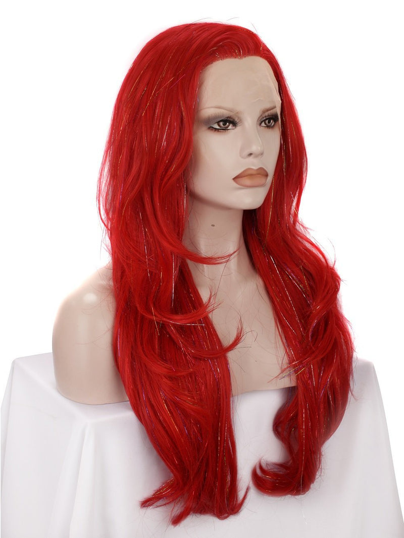 Premium Wig - Poppy Red Layered Lace Front Tinsel
