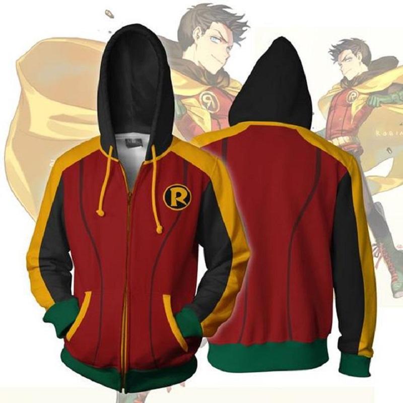 Batman Hoodie - Robin Damian Wayne Zip Up Hoodie CSOS613