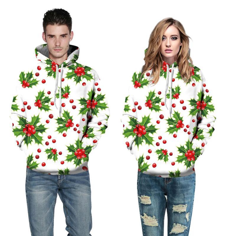 3D Print Hoodie - Christmas Tree Gift Pattern Pullover Hoodie  CSS051