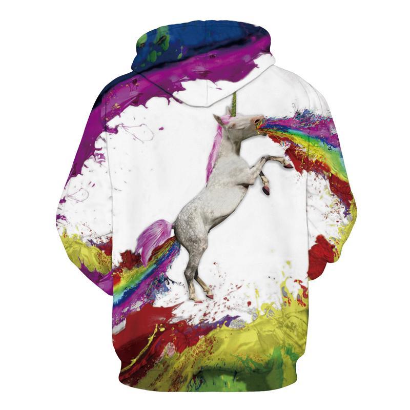 3D Print Hoodie - Spray Paint Horse Pattern Pullover Hoodie  CSS034