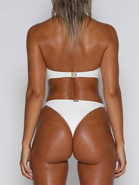 Ebba Bandeau Bikini Bikini Sets White