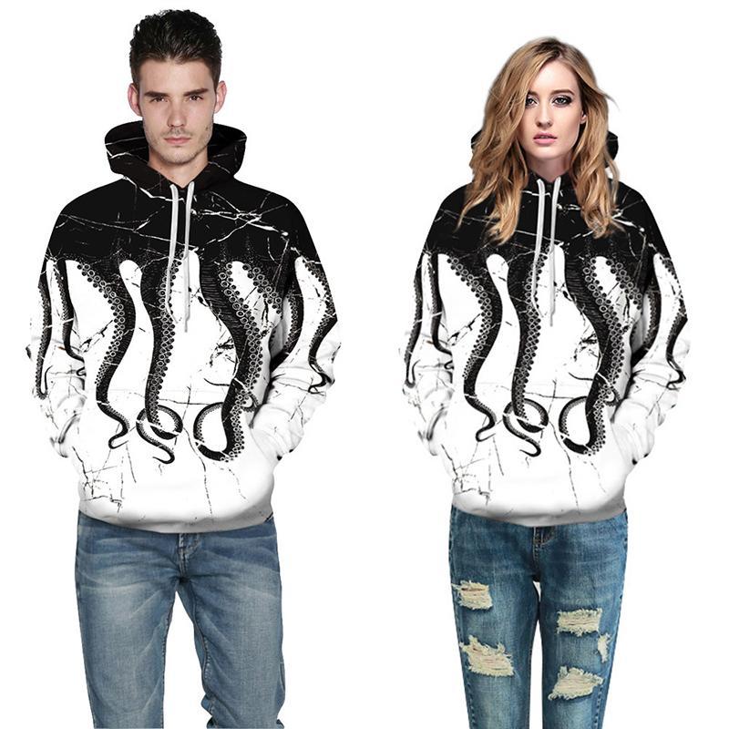 3D Print Hoodie - Cracked Octopus Pullover Hoodie CSS004