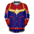 Captain Marvel Jacket - Carol Danvers Baseball Jacket CSOS907