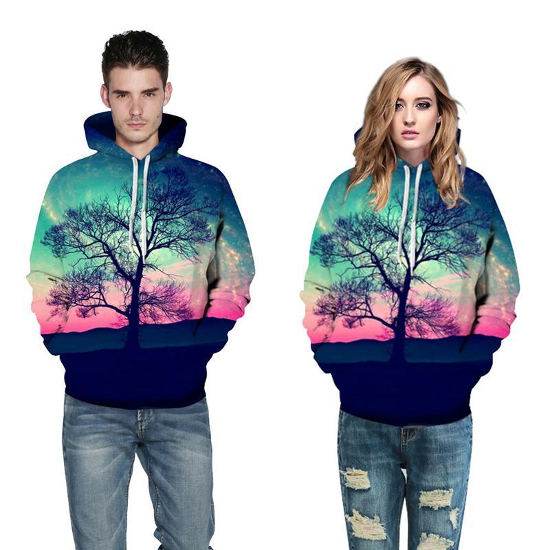 3D Print Hoodie - Haloon Pattern Pullover Hoodie CSS022