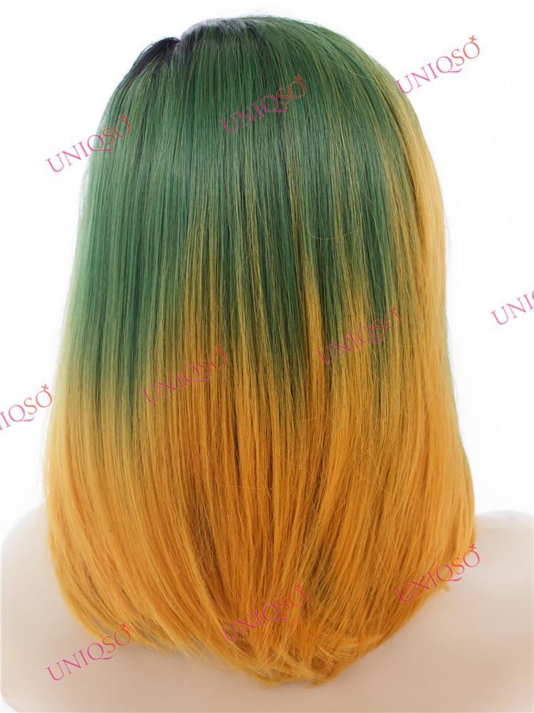 Premium Wig - Dip Dye Turquoise Ombre Lace Wig