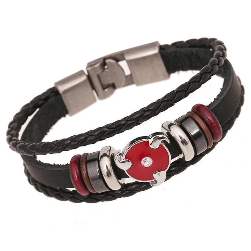 Naruto Sharingan Leather Bracelet