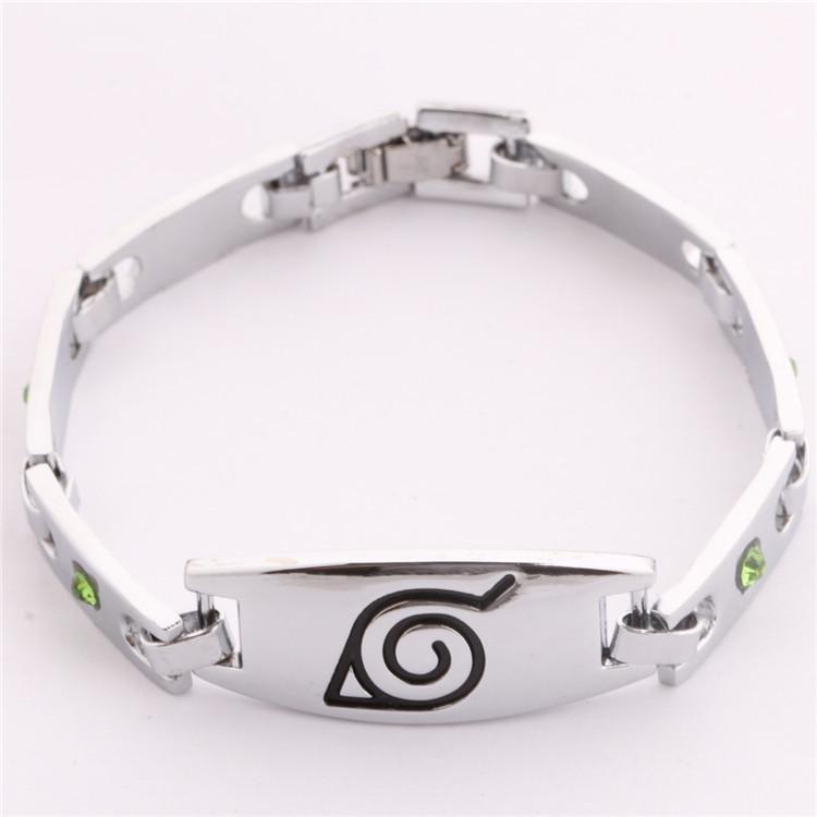 Naruto Bracelet Konoha Symbol Plated Silver