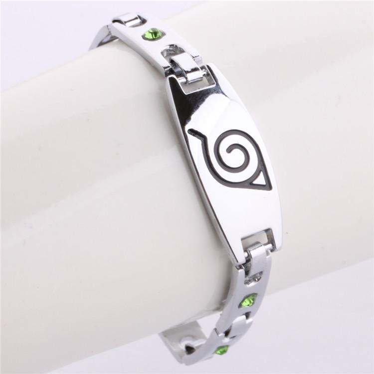 Naruto Bracelet Konoha Symbol Plated Silver