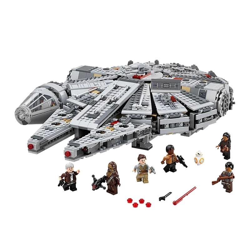 Compatible Legoinglys Star Wars Millennium 05007 Falcon Spacecraft Building Blocks Birthday Gift Toys