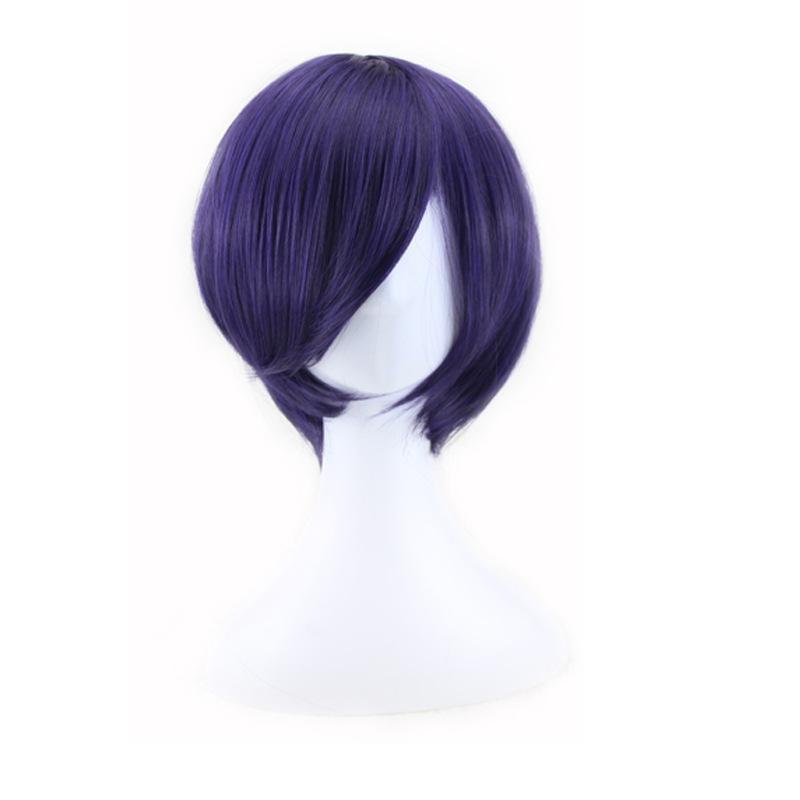 Straight Cosplay Purple Wig - Short Synthetic Hair