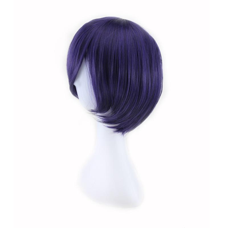 Straight Cosplay Purple Wig - Short Synthetic Hair