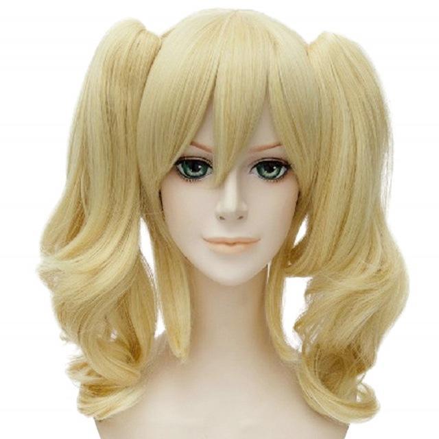 Medium Length Blond Cosplay Wig - Ponytails