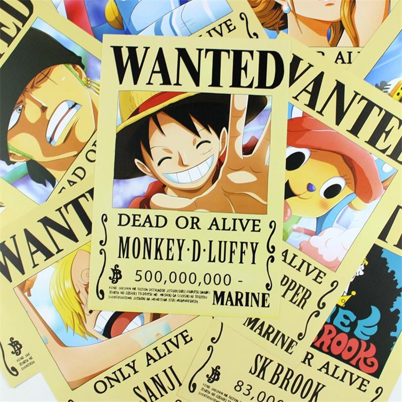 One Piece Wanted Poster x 9