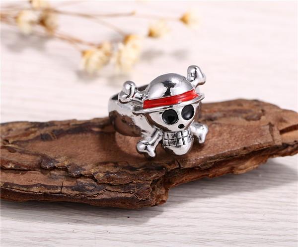 One Piece Ring - Silver Plated Skull Logo