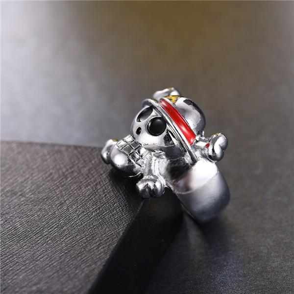 One Piece Ring - Silver Plated Skull Logo