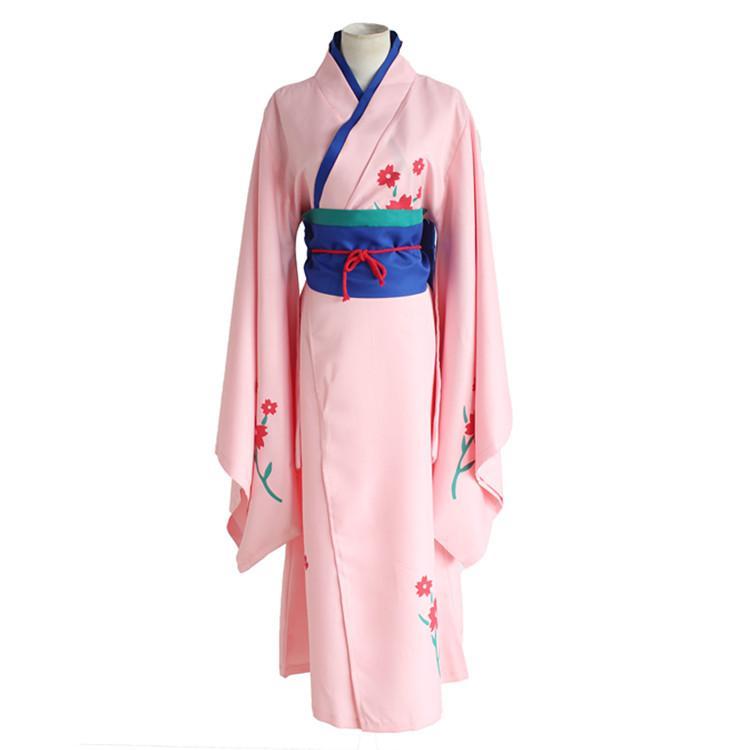 Gintama Cosplay - Shimura Tae (Kimono + Girdle + Lumbar Pad +  Waist Rope)