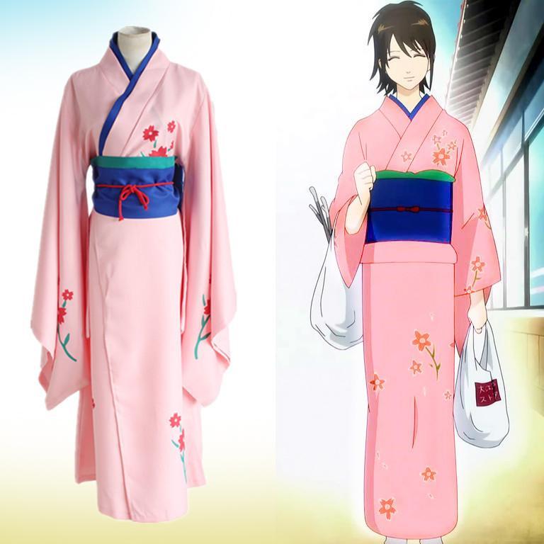 Gintama Cosplay - Shimura Tae (Kimono + Girdle + Lumbar Pad +  Waist Rope)